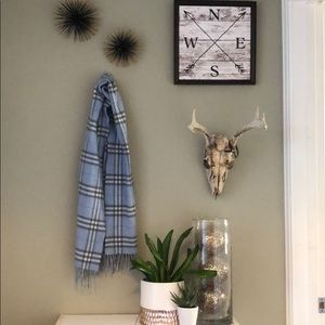 Light blue Burberry London 100% Lambswool Scarf